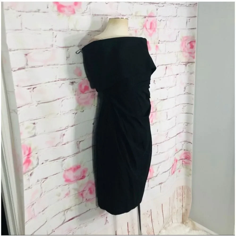 Vince camuto NWOT black off the shoulder cocktail party dress size 2 - Picture 7 of 14